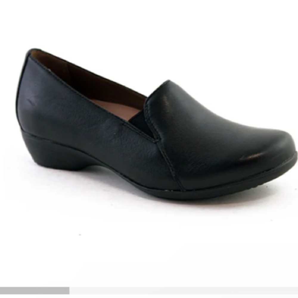 Dansko Black Leather Loafers